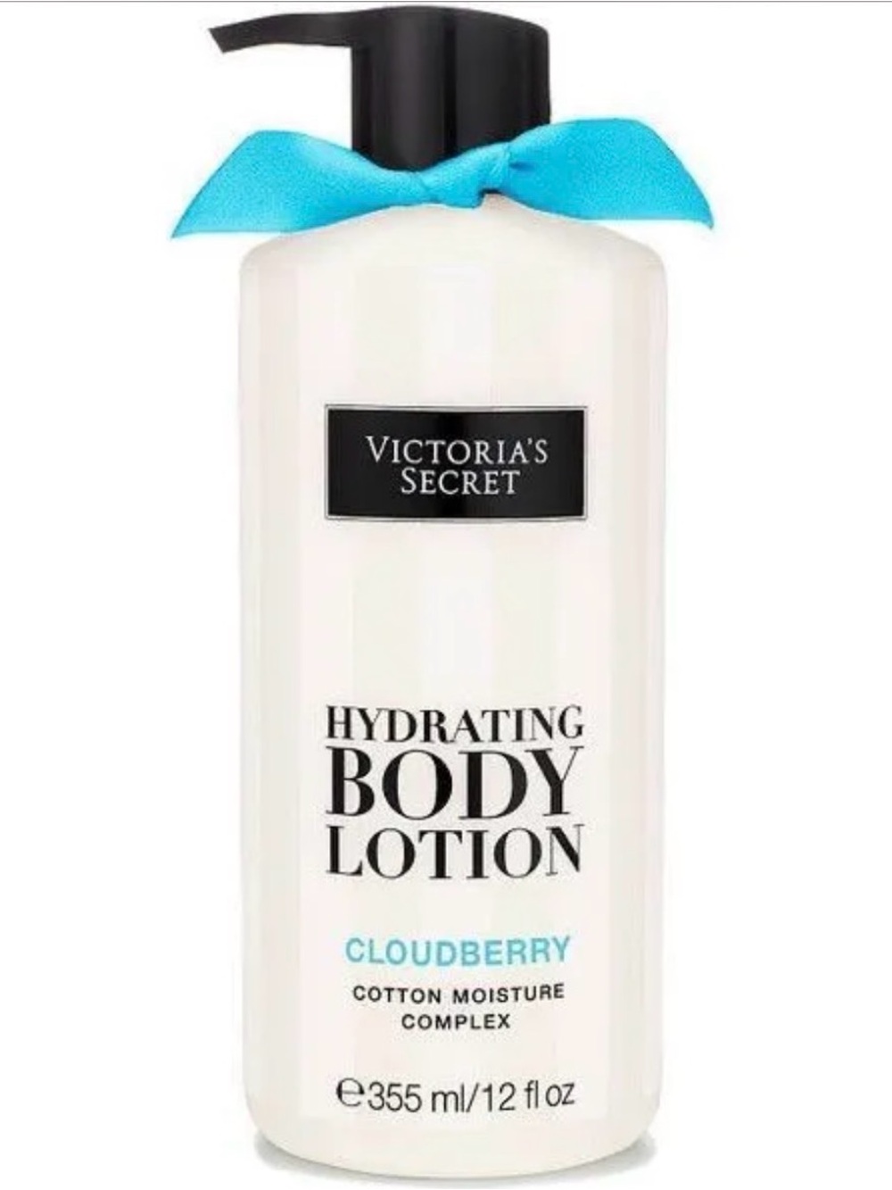 Victoria's Secret Hydrating Body Lotion with Blue Ribbon Accent (White)
